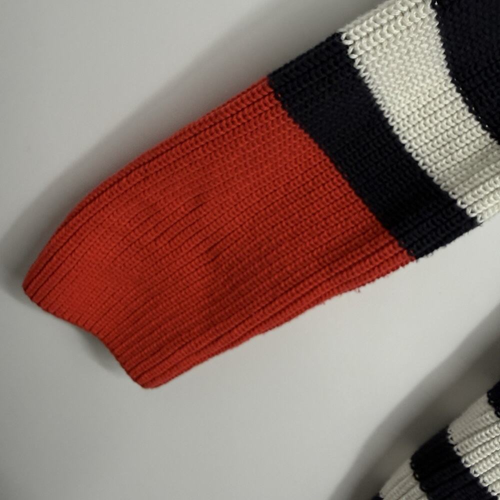 Boden Crewneck Sweater US Size 6 Cotton Ribbed Blue Striped Jumper Nautical Prep - Picture 6 of 10